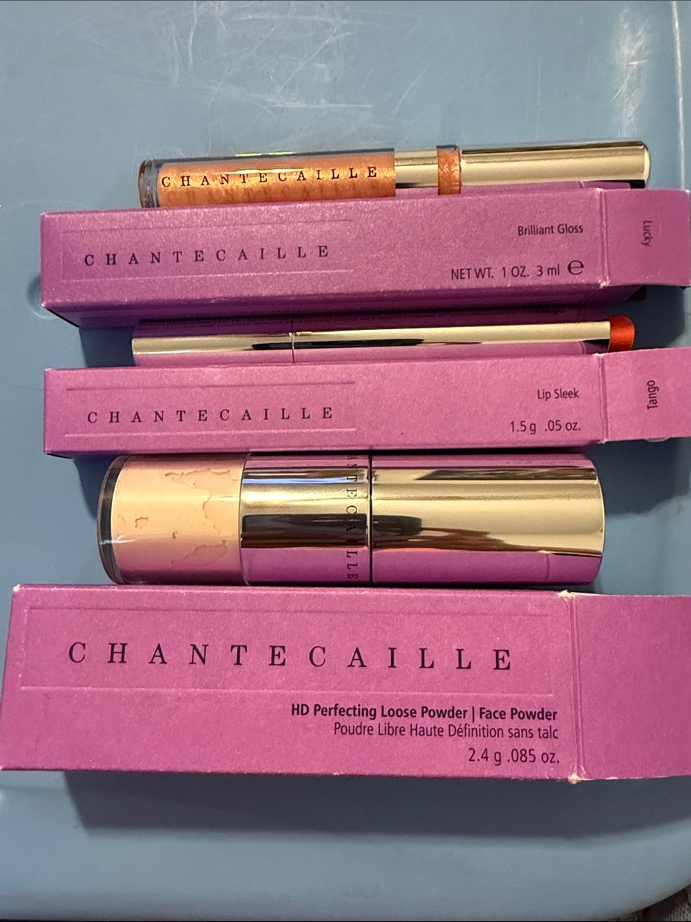Chantecaille Lip & Powder Set in Pink and Gold